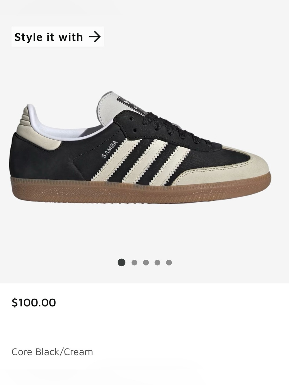 Adidas Samba Black & Cream Unisex